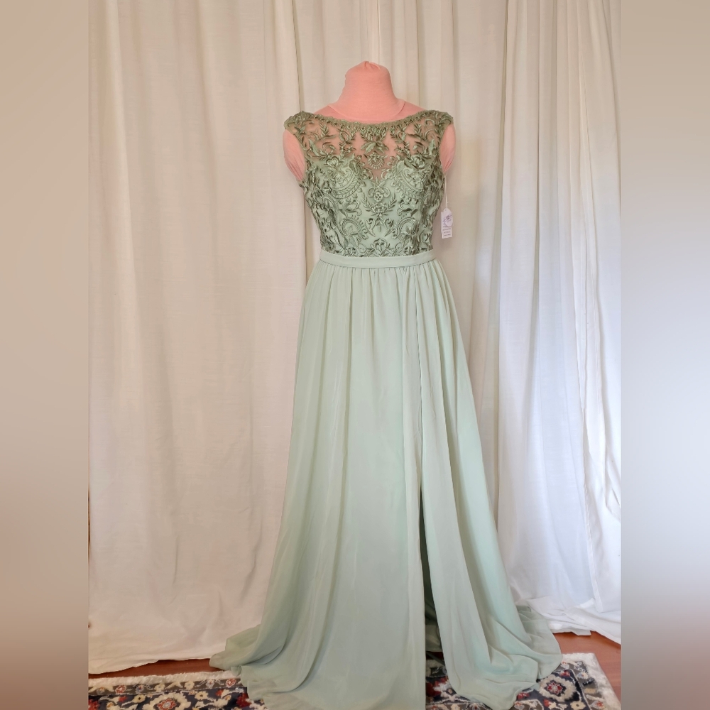 KENNEDY BLUE Sage Green Bridesmaid Gown